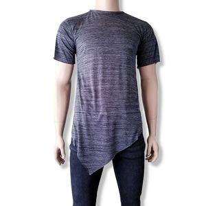 Brooklyn Crossing Assymetrical Charcoal Gray T-Shirt